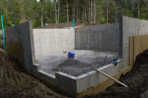 Here is the foundation/basement from the north west corner as of Monday afternoon!